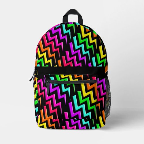 Neon Lightning Express Printed Backpack