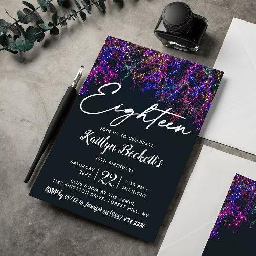 Neon Lights 18th Birthday