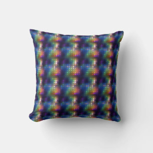 Neon Lights Abstract Throw Pillow