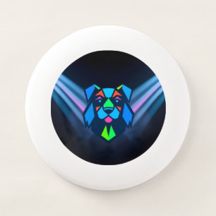 Neon lights blue dog Wham-O frisbee