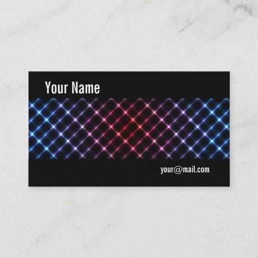 Customizable Neon lights business card