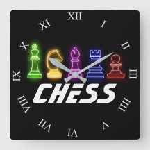Neon Lights Chess Pieces Chess King