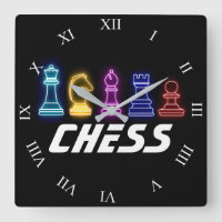 Neon Lights Chess Pieces Chess Queen