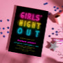 Neon Lights Girls' Night Out Bachelorette Party Invitation