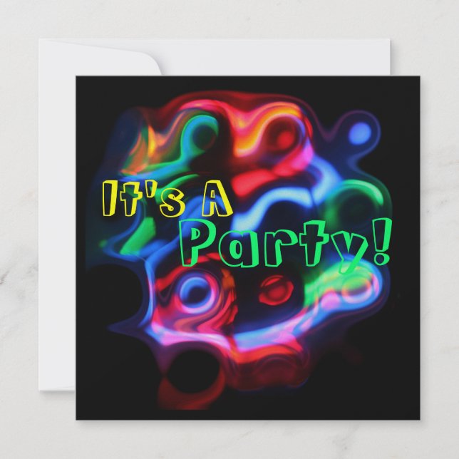 Neon Lights Invitation (Front)