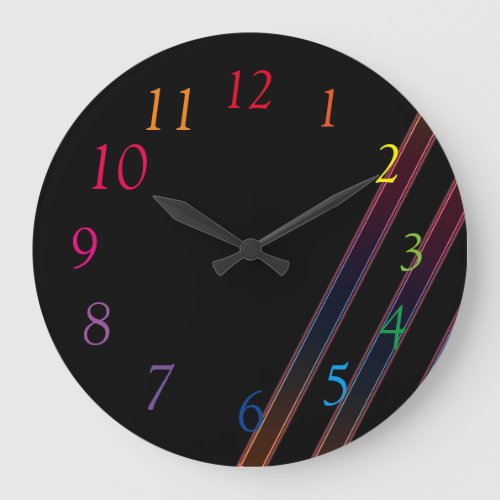 Neon Lights Large Clock