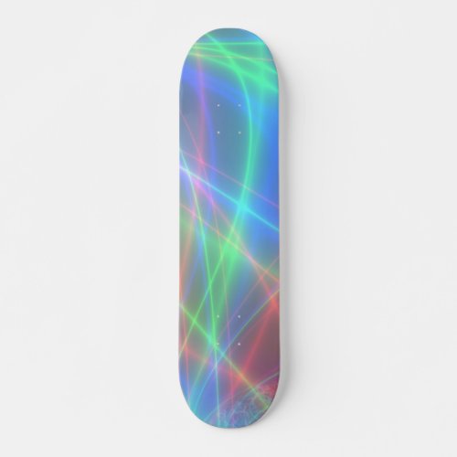 Neon Lights Pattern Skateboard