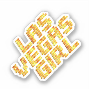 Neon Lights Style Las Vegas Girl Sticker