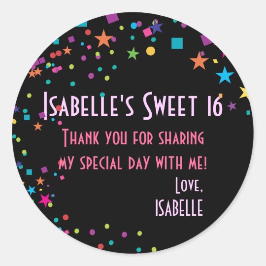 sheet 16 template per sticker Favor Neon 16  Party Zazzle.com Lights Sticker Club Sweet