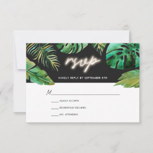Neon Lights Tropical Wedding RSVP
