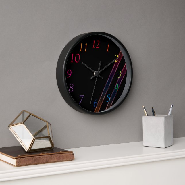 Neon Lights Wall Clock (Office)