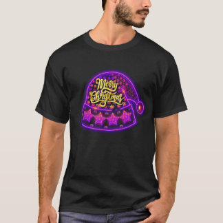 neon lights winter hat T-Shirt