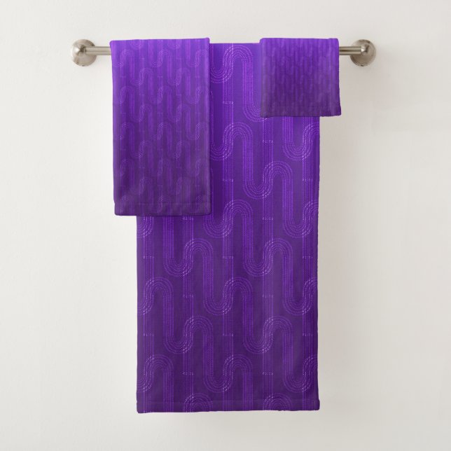 Neon lilac gradient.  bath towel set (Insitu)