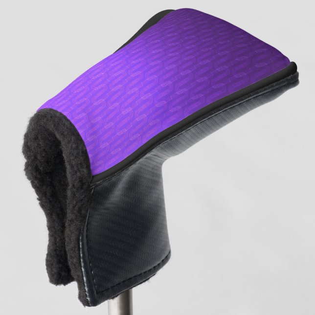 Neon lilac gradient.  golf head cover (3/4 Front)