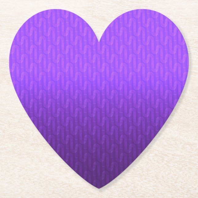 Neon lilac gradient.  paper coaster (Front)