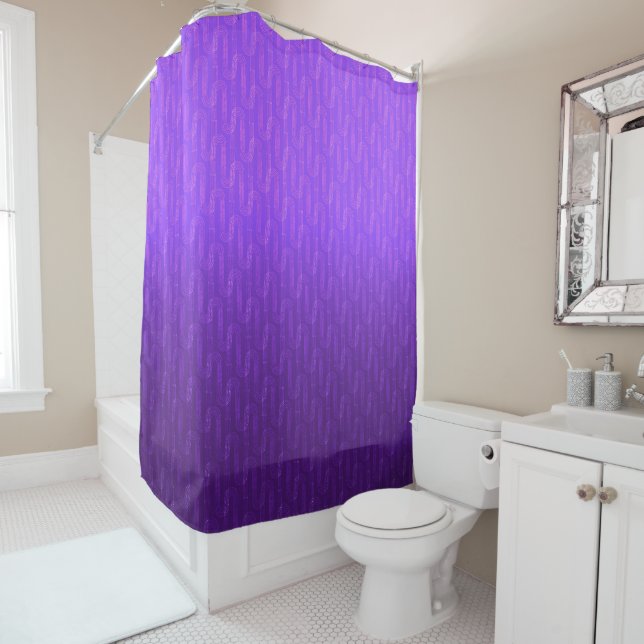 Neon lilac gradient. shower curtain (In Situ)