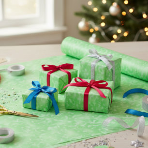 Neon Lime Green Abstract Texture Wrapping Paper