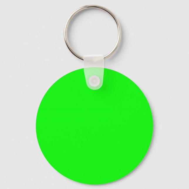 Neon Lime Green Background Keychain (Front)