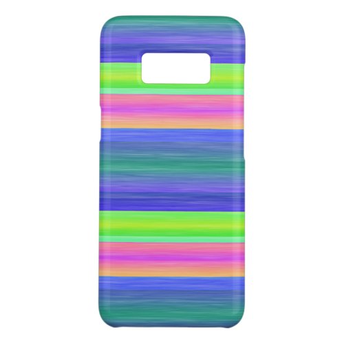 Neon Lime Green Hot Pink Blue Stripes Art Pattern Case_Mate Samsung Galaxy S8 Case