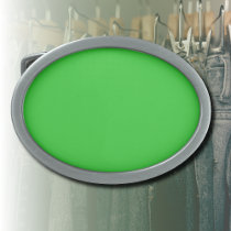 Neon Lime Green Solid Color | Classic Belt Buckle