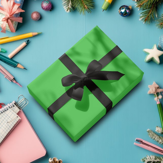 Neon Lime Green Solid Color | Classic | Elegant Wrapping Paper (Creator Uploaded)