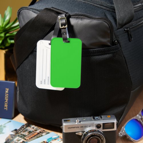 Neon Lime Green Solid Color  Classic Luggage Tag