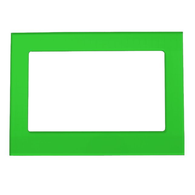 Neon Lime Green Solid Color | Classic Magnetic Frame (Front)