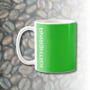 Neon Lime Green Solid Color  Classic Personalized  Coffee Mug