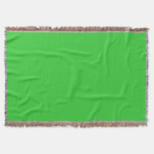 Neon Lime Green Solid Color Classic Throw Blanket