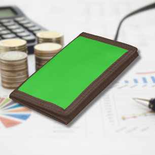 Neon Lime Green Solid Color Classic Tri-fold Wallet