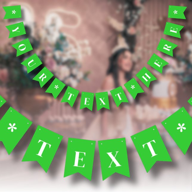 Neon Lime Green Solid Color | Custom Bunting Flags (Creator Uploaded)