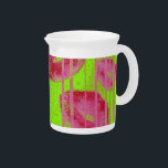 Neon Lime Red Lips Pitcher<br><div class="desc">Pitcher</div>