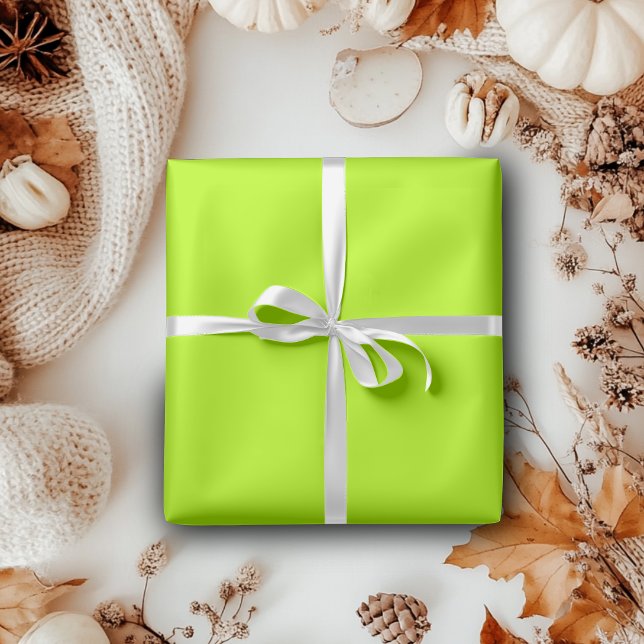 Neon Lime Solid Color | Classic | Elegant Wrapping Paper (Creator Uploaded)