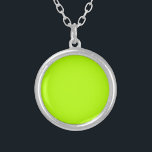 Neon Lime Solid Color | Classic Silver Plated Necklace<br><div class="desc">Neon Lime - Introducing the timeless allure of the Solid Color Design: a captivating blend of classic form and elegant simplicity. This design is a celebration of the power and beauty found in a single, striking hue. Exuding sophistication, the solid color design embraces the essence of minimalism, making it a...</div>