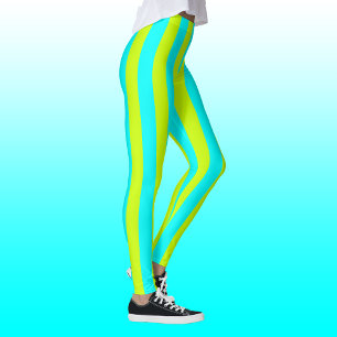 Neon striped leggings hotsell