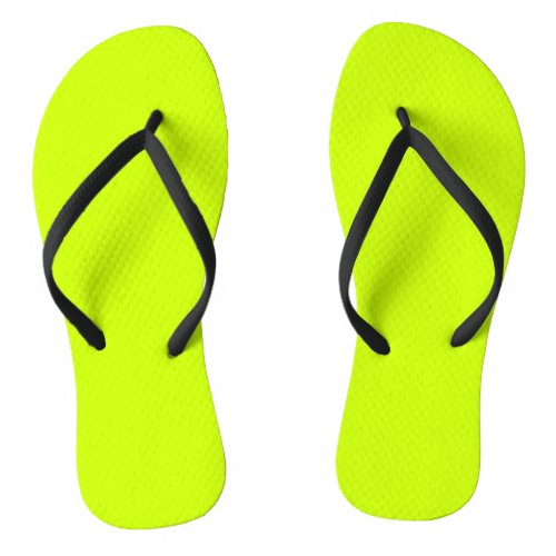 Neon Lime Yellow Custom Classic Flip Flops