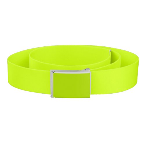 Neon Lime Yellow Solid Color  Classic  Elegant Belt