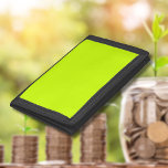 Neon Lime Yellow Solid Color | Classic | Elegant Trifold Wallet<br><div class="desc">Neon Lime Yellow Solid Color | Classic | Elegant | Trendy | Stylish | Gift</div>