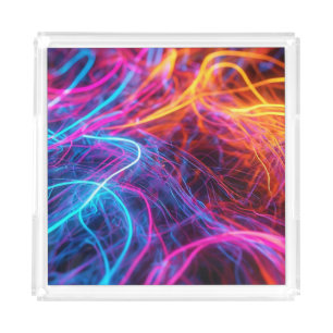 Neon Lines Acrylic Tray