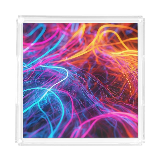 Neon Lines Acrylic Tray (Front)