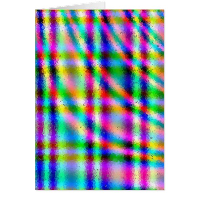 Neon Lines and Circles Abstract Cards (Front)
