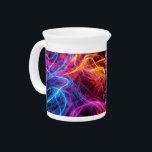 Neon Lines Beverage Pitcher<br><div class="desc">Artwork by Brady Arnold</div>