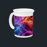 Neon Lines Beverage Pitcher<br><div class="desc">Artwork by Brady Arnold</div>