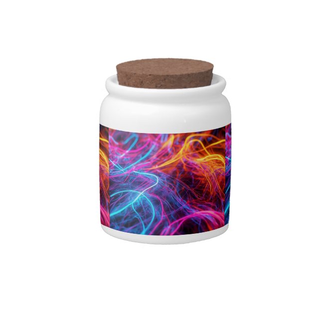 Neon Lines Candy Jar (Front)
