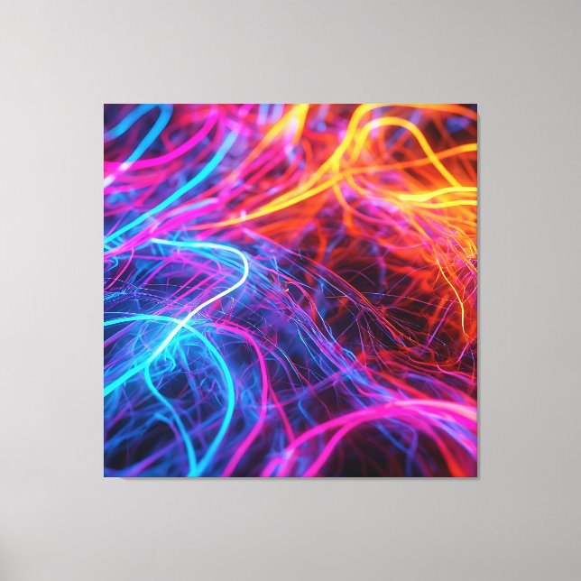 Neon Lines Canvas Print (Front)