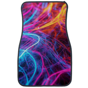 Neon Lines Car Floor Mat