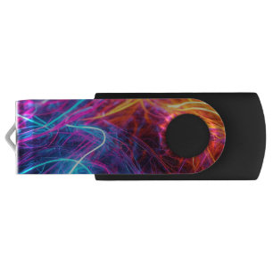 Neon Lines Flash Drive