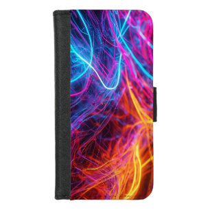 Neon Lines iPhone 8/7 Wallet Case