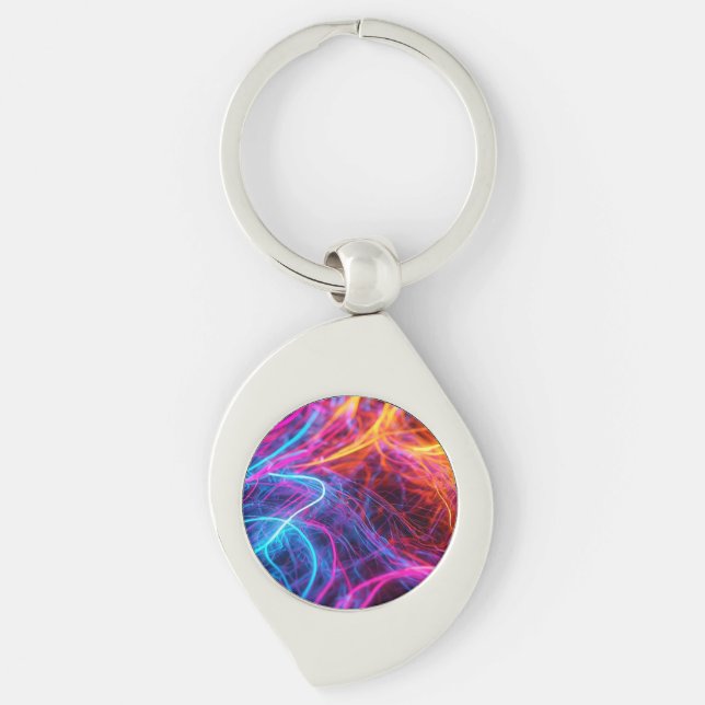 Neon Lines Keychain (Front)