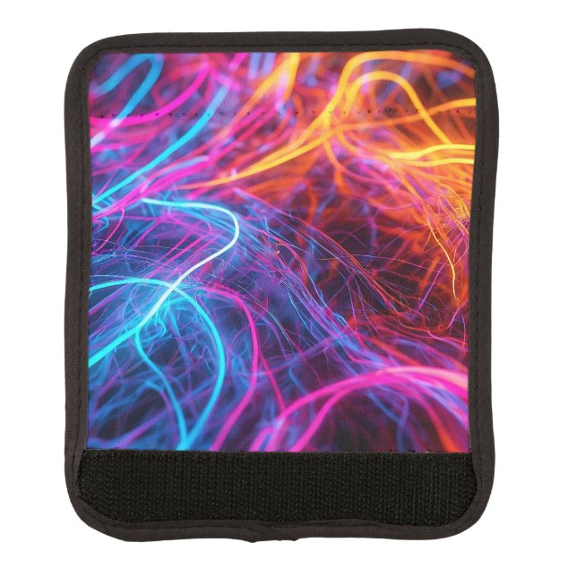 Neon Lines Luggage Handle Wrap (Front)